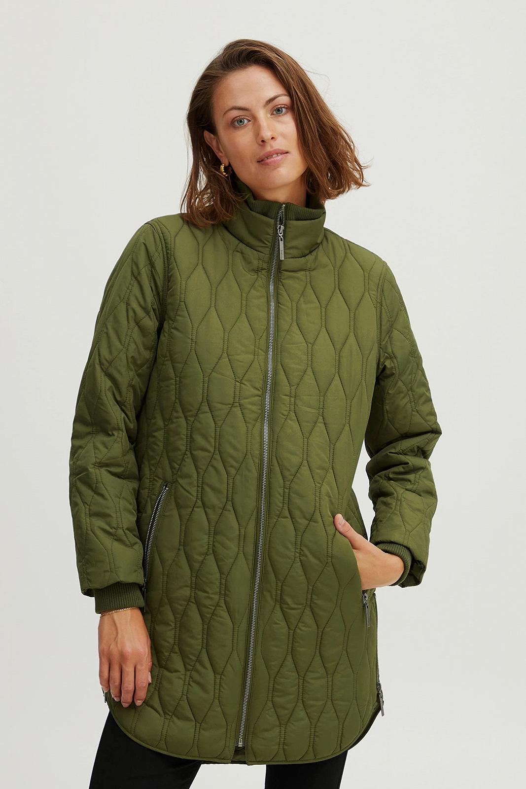 Куртка стеганая женская Fransa FRQUILT, переходная куртка, на легкой подкладке, молния по бокам, эластичные манжеты, карманы на молнии, фото №5