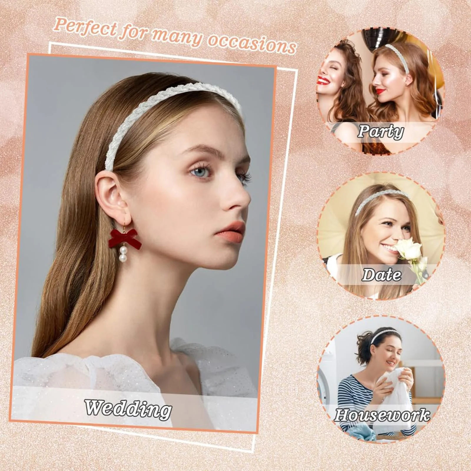 Набор из 3 женских обручей для волос., фото №6 Набор из 3 женских обручей для волос., фото №6