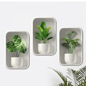 Купити Наклейки на стіну 3D Рослини самоклеючі набір 3 шт. для кухні та ванної кімнати - Фото 1 Наклейки на стіну 3D Рослини самоклеючі набір 3 шт. для кухні та ванної кімнати - Фото 1