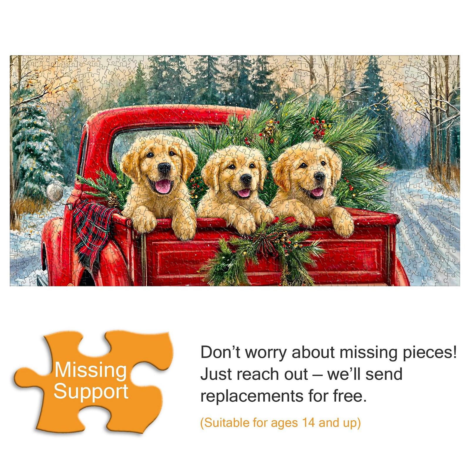 Пазл VAIIEYO Різдвяне цуценя 1000 елементів 41 x 80 см, фото №2