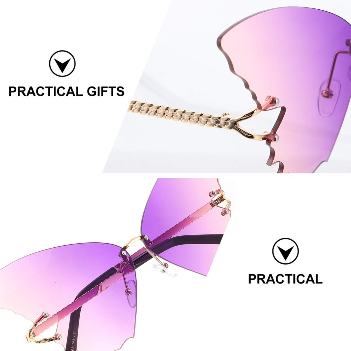 Сонцезахисні окуляри Метелик PACKOVE Набір 3 шт., фото №3