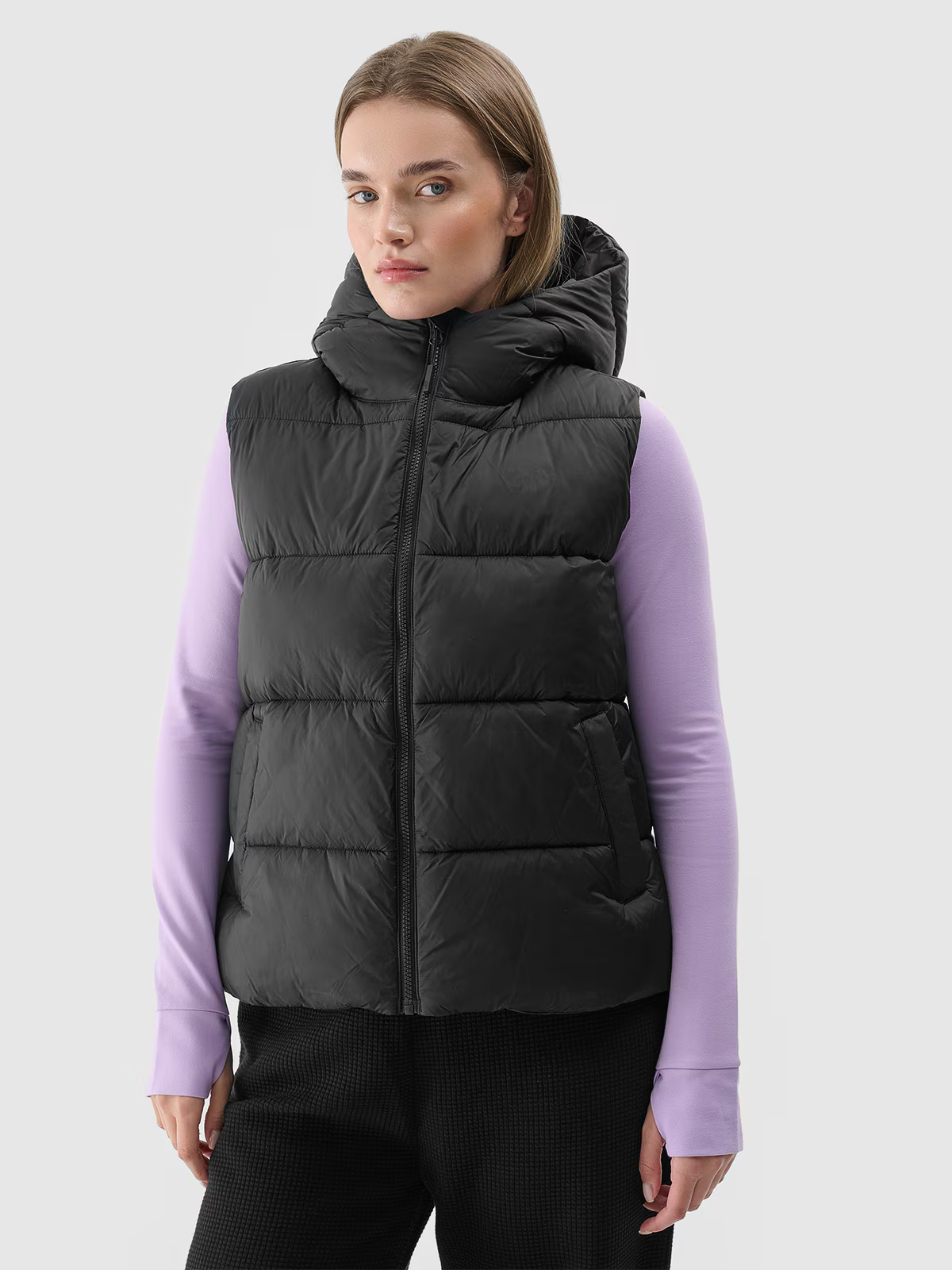 Жилетка VEST JACKET F141 4FWAW24TVJAF141-20S 4F Чорний XL, фото №1