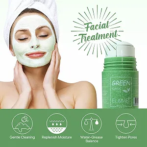 Маска для лица Green Mask Clay Stick, 2 шт, для глубокого очищения, для контроля жирности, удаления черных точек, увлажнения и питания кожи synthetic.ua - Фото 1