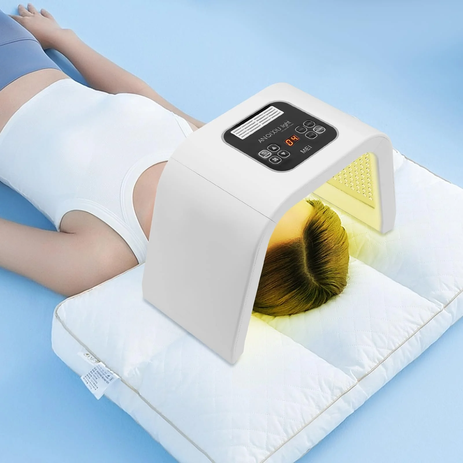 Маска для світлової терапії обличчя LED 7 кольорів з ближнім інфрачервоним світлом для омолодження шкіри, фото №6 Маска для світлової терапії обличчя LED 7 кольорів з ближнім інфрачервоним світлом для омолодження шкіри, фото №6