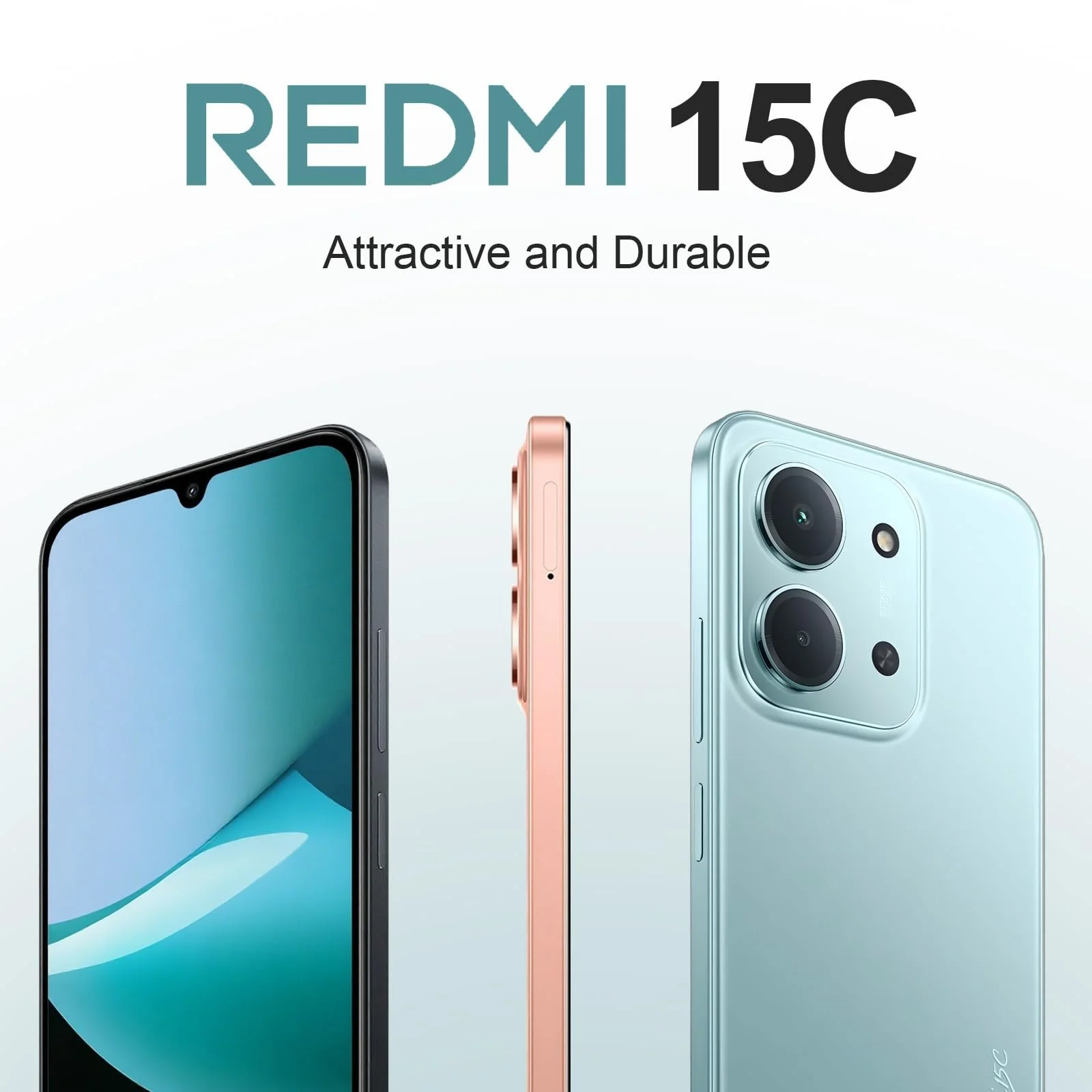 Смартфон XIAOMI Redmi 15C 6.9" 120Hz 6000mAh 4/128GB Mint Green, фото №2
