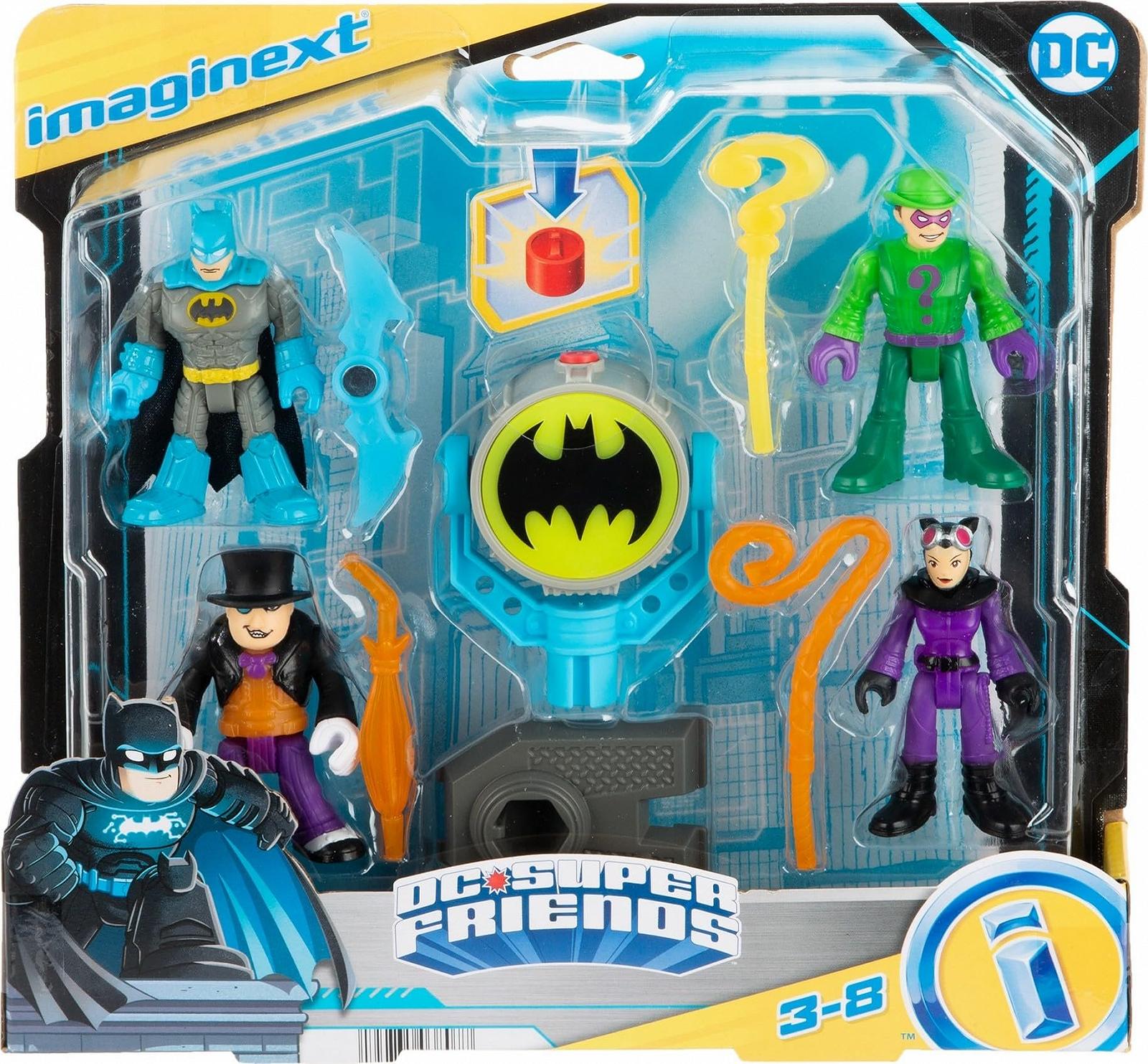 Фігурки IMAGINEXT DC Super Friends Bat-Tech Bat-Signal Мультипак Бетмен, Загадочник, Жінка-кішка та Пінгвін, фото №7