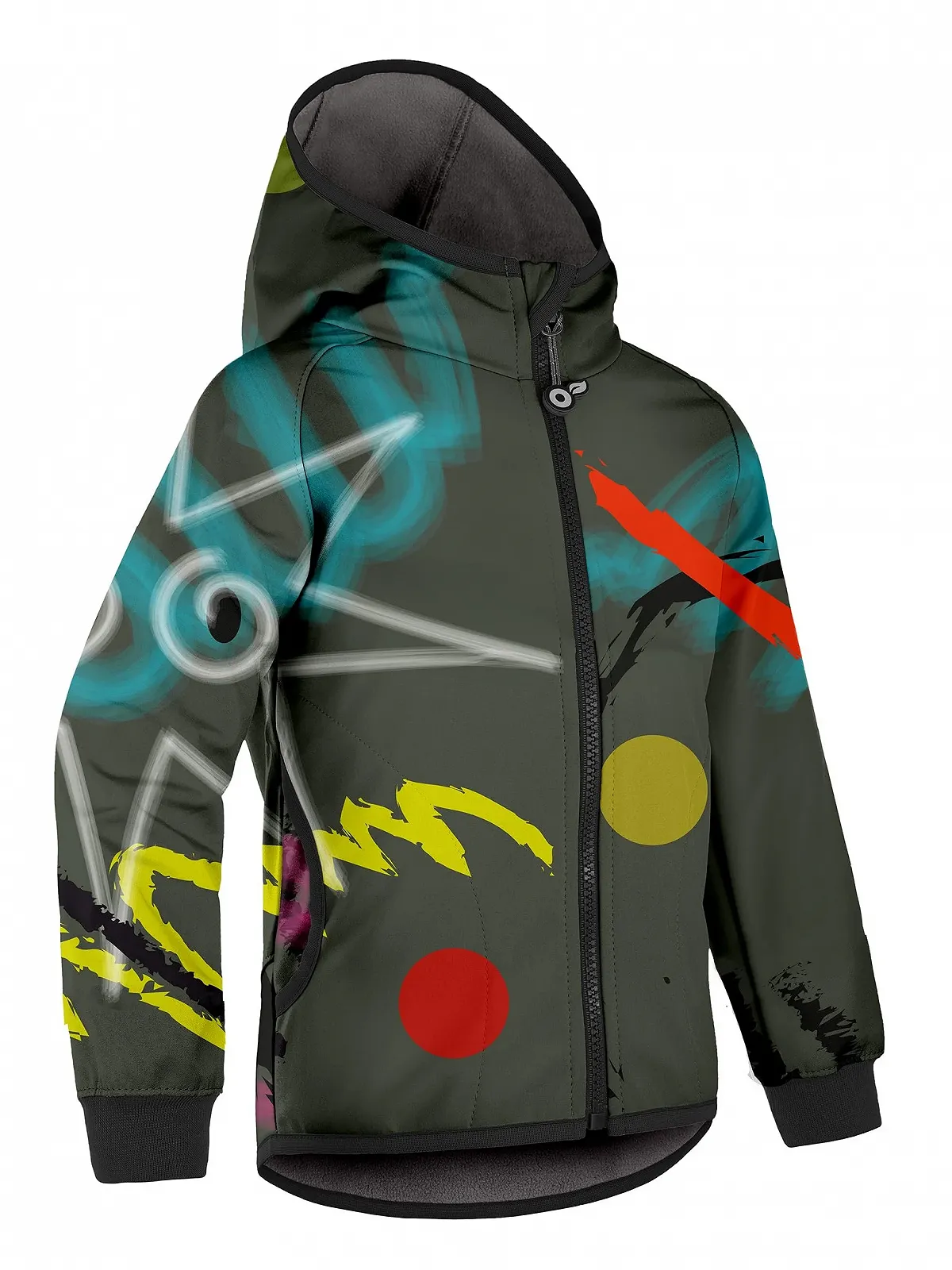 Софтшелл куртка Unuo Дитяча з флісовою підкладкою та капюшоном Водовідштовхувальна, вітрозахисна, дихаюча, фото №1