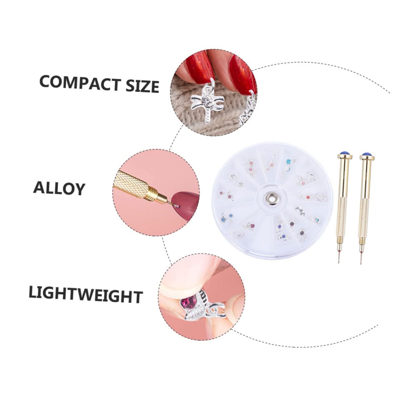 Набір Діаманти для нігтів Кристал 3D-дизайн нігтів, фото №2