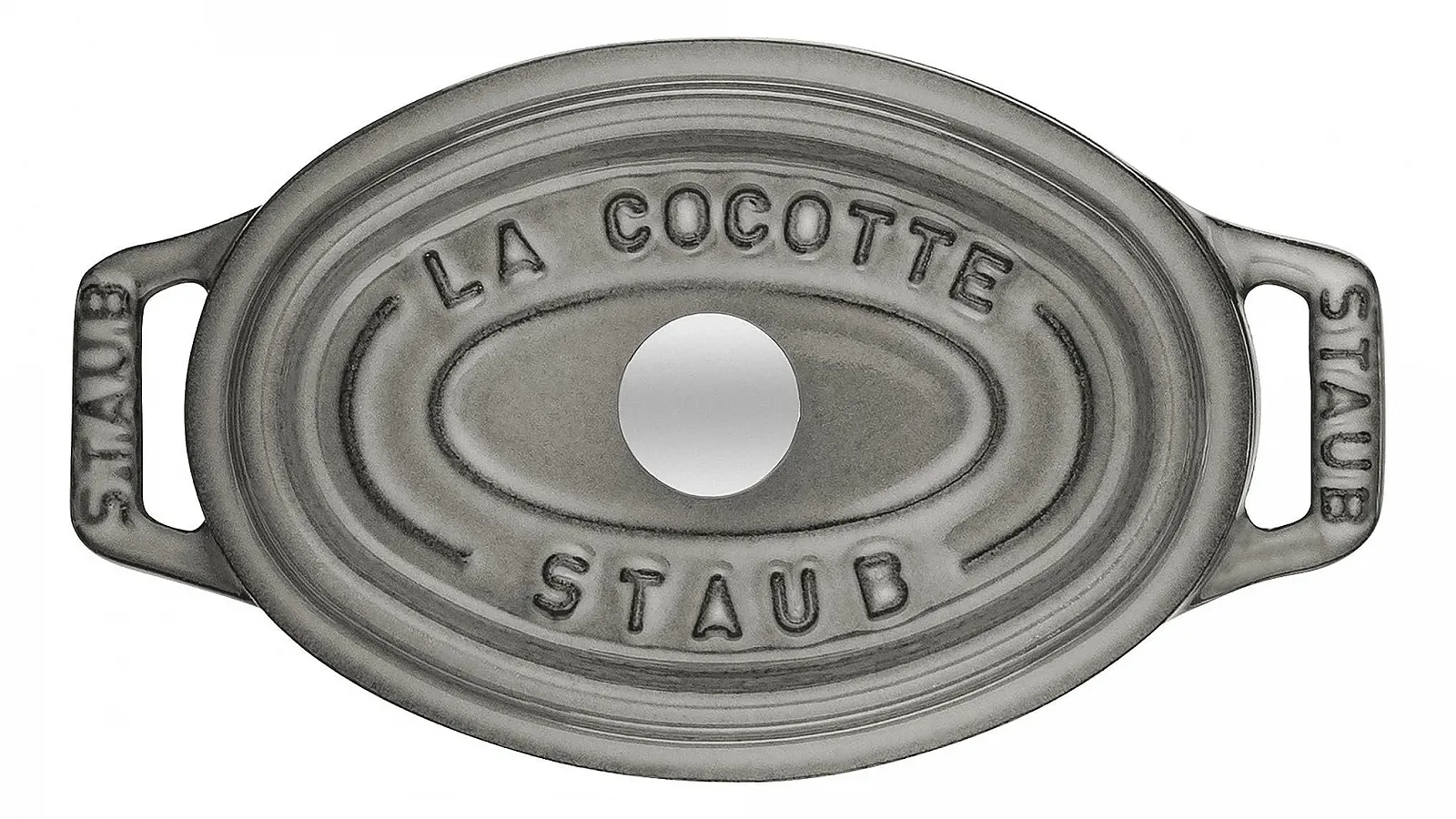 Кокотниця Staub Mini Oval Cocotte 1101118 чавунна 11 см графітовий сірий, фото №2