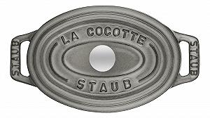 Кокотница Staub Mini Oval Cocotte 1101118 чугунная 11 см графитовый серый synthetic.ua - Фото 1