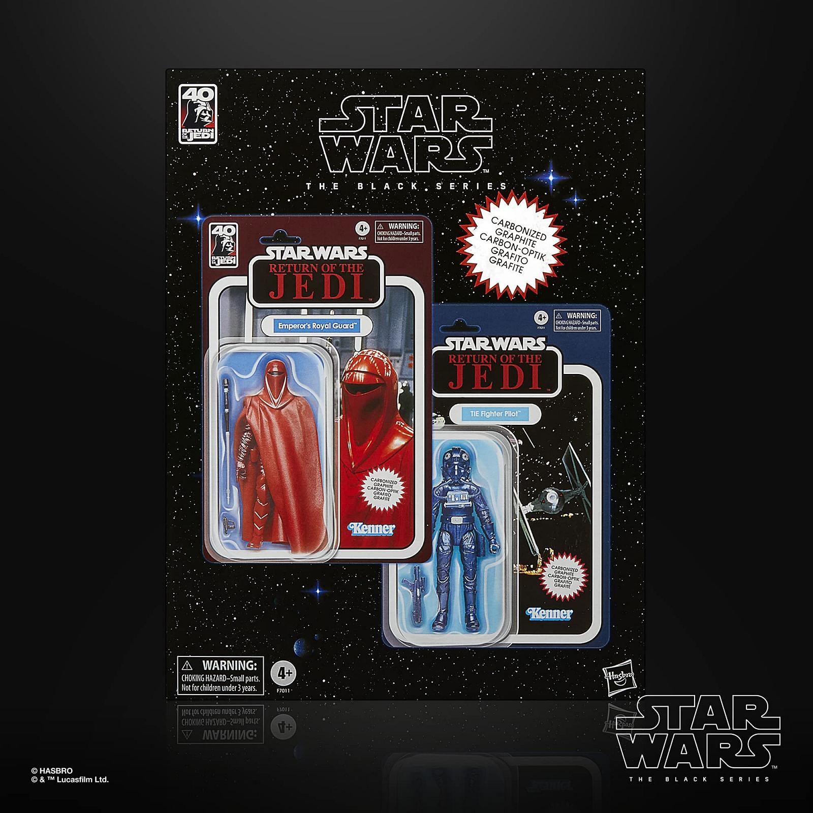 Фігурки Star Wars The Black Series Carbonized Collection Імператорська Королівська Гвардія та Пілот TIE Fighter 15 см (Набір з 2), фото №2