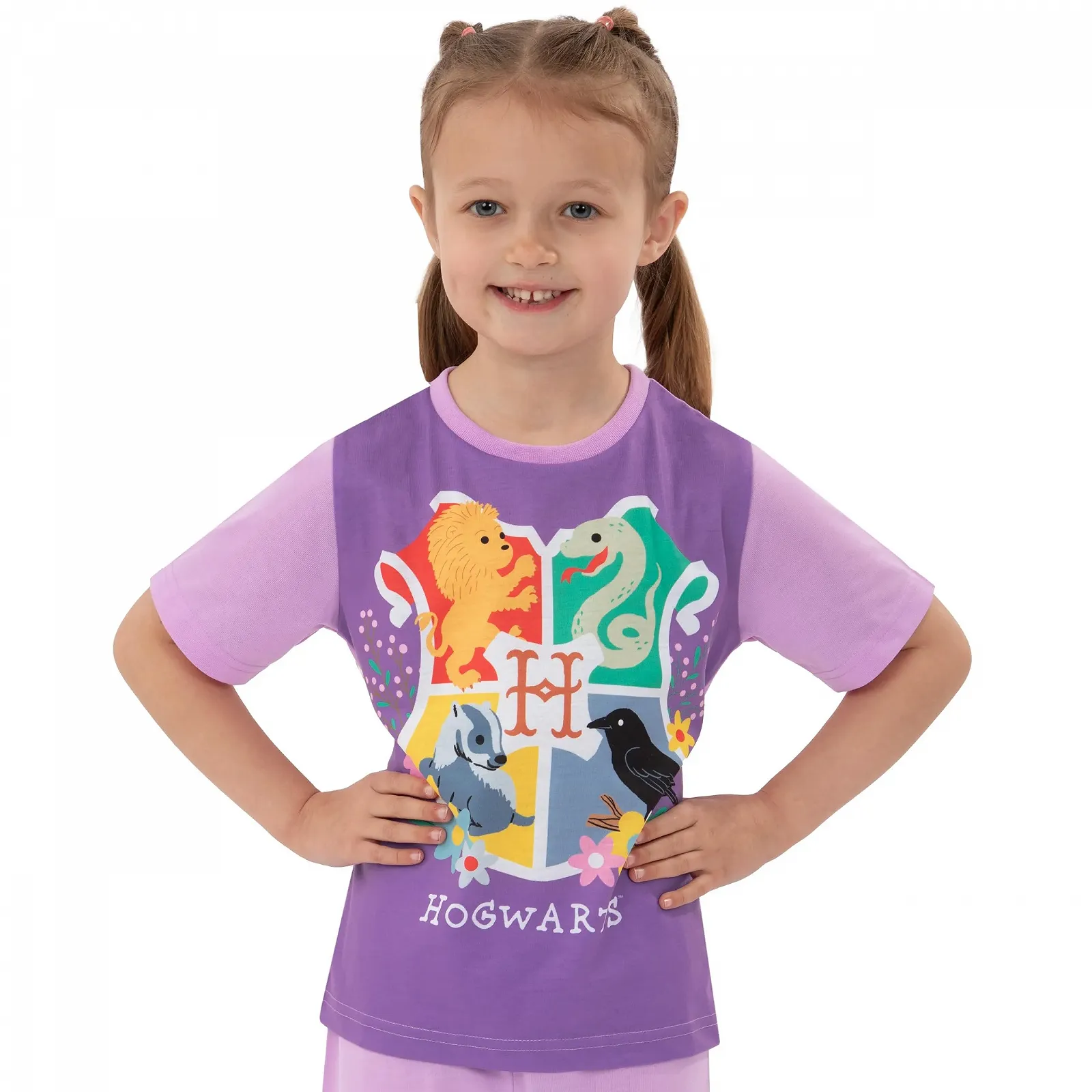 Пижама Harry Potter Hogwarts для девочек, детская летняя пижама, фото №2 Пижама Harry Potter Hogwarts для девочек, детская летняя пижама, фото №2