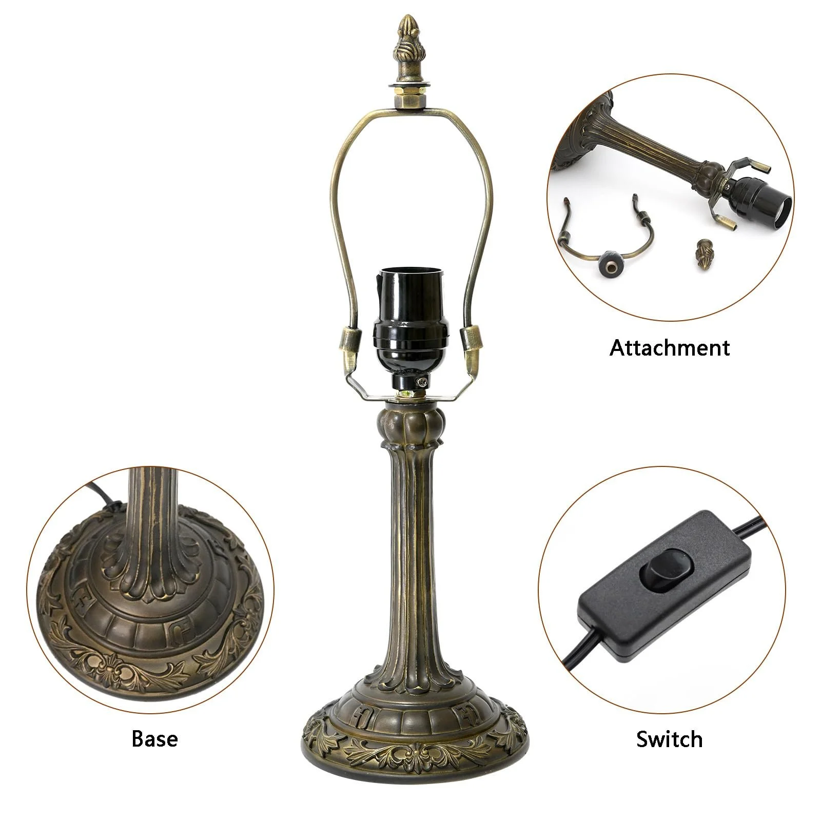 Настольная лампа Tiffany Style Dragonfly цветное стекло 8 дюймов Зеленый Желтый, фото №6