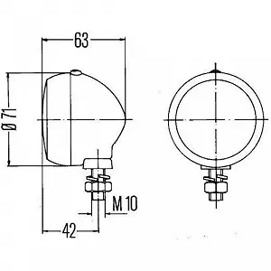 Габаритний ліхтар HELLA 2PF 001 648-161 для AUWÄRTER DAF FIAT INTERNATIONAL HARV. synthetic.ua - Фото 1