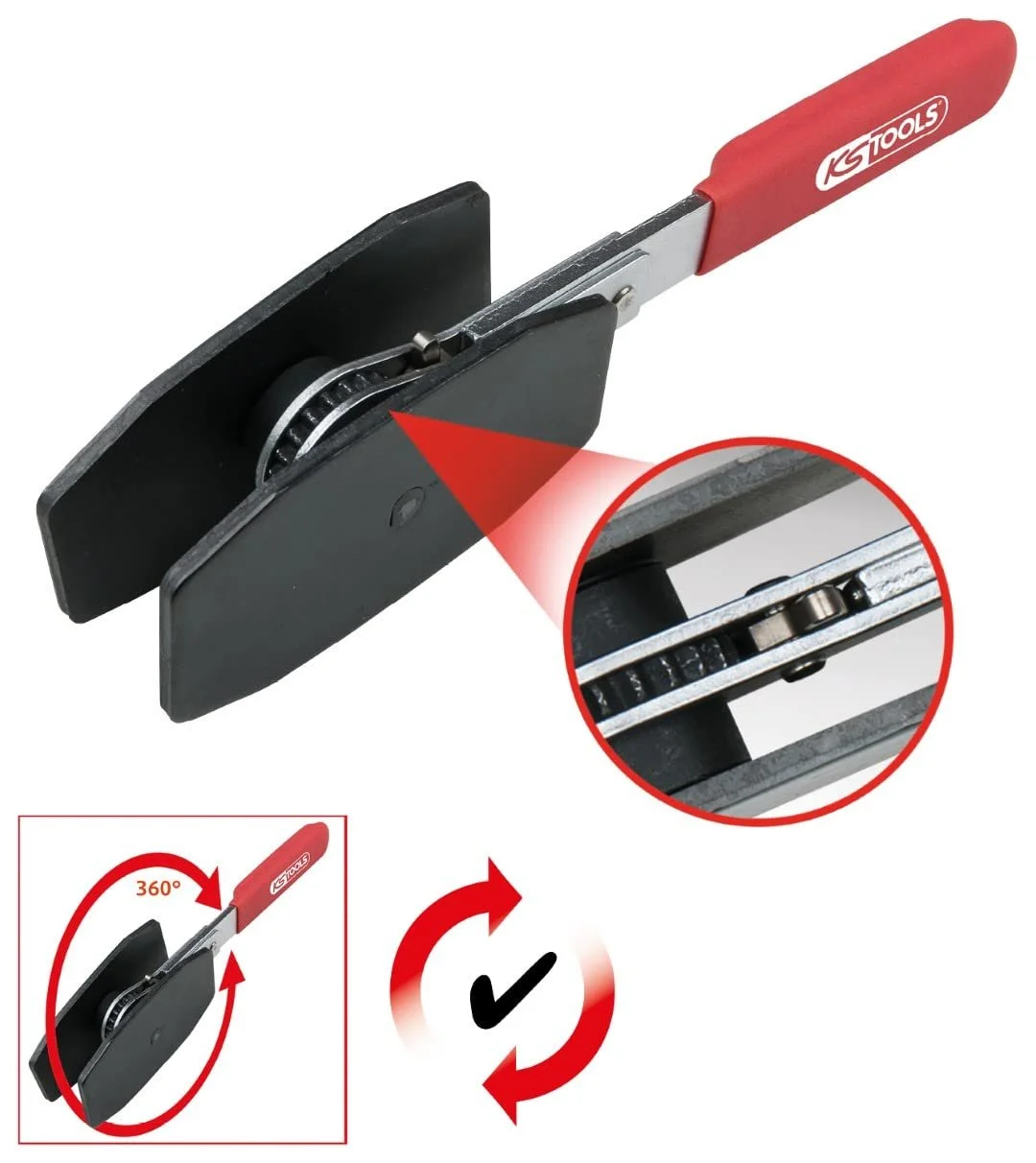 Сепаратор гальмівних циліндрів YATO YT-06805 з тріскачкою Червоно-чорний, фото №3