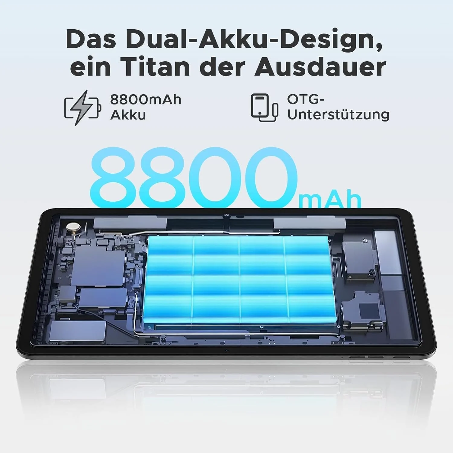 Планшет 12" Full HD DOOGEE T36 8+12/256ГБ 4G 2-SIM 8 ядер Android 15 8800 mAh Чорний, фото №6