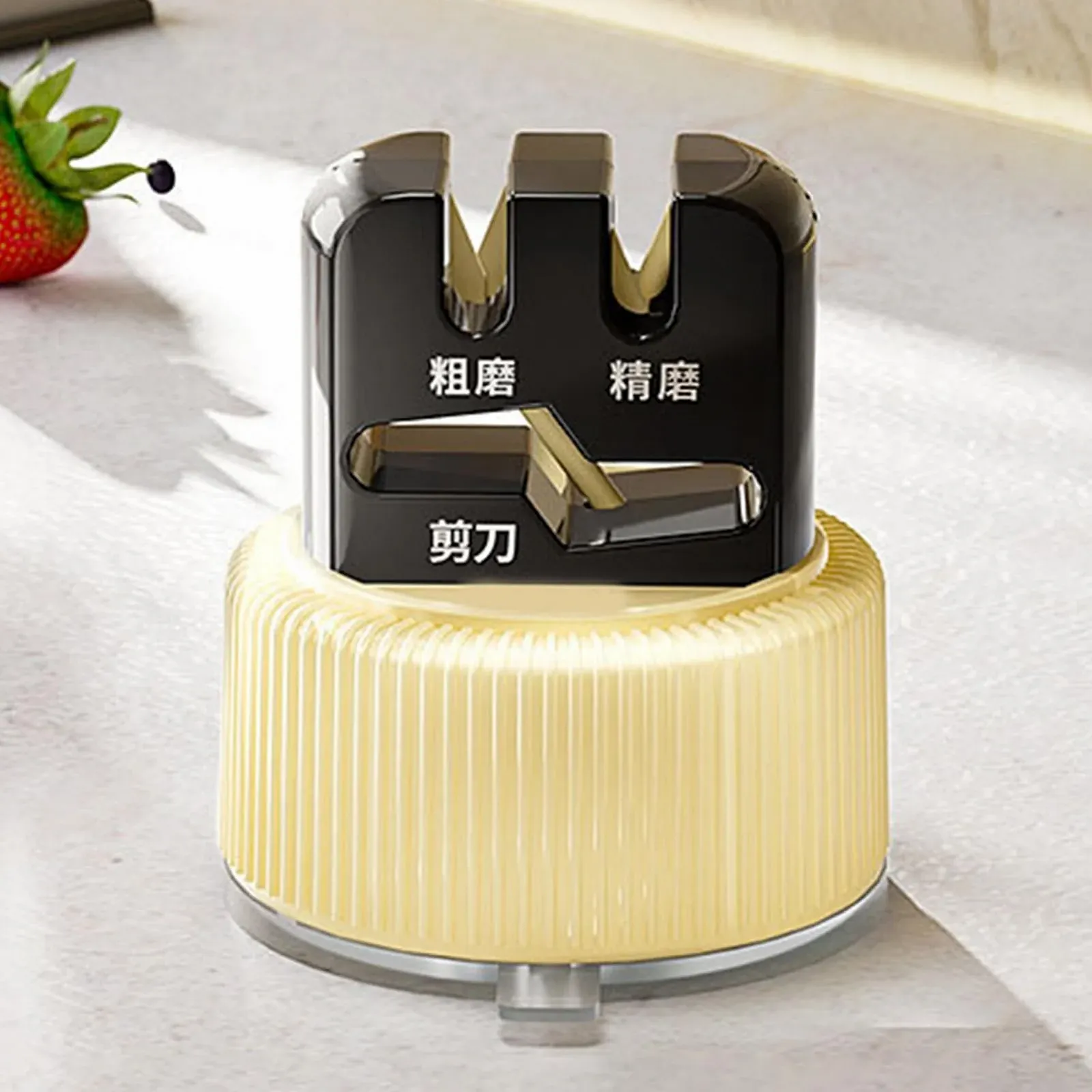 Точилка для ножниц ручная с присоской 3-секундная заточка вольфрам и керамика, фото №3