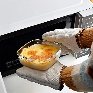 Набор форм для запекания стеклянных с крышкой 2 шт. квадратные 0,8 л и 1,5 л Прозрачные synthetic.ua - Фото 1