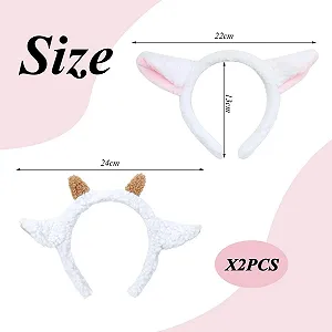 Обруч для волос Ушки овечки Белый, 2 шт synthetic.ua - Фото 1