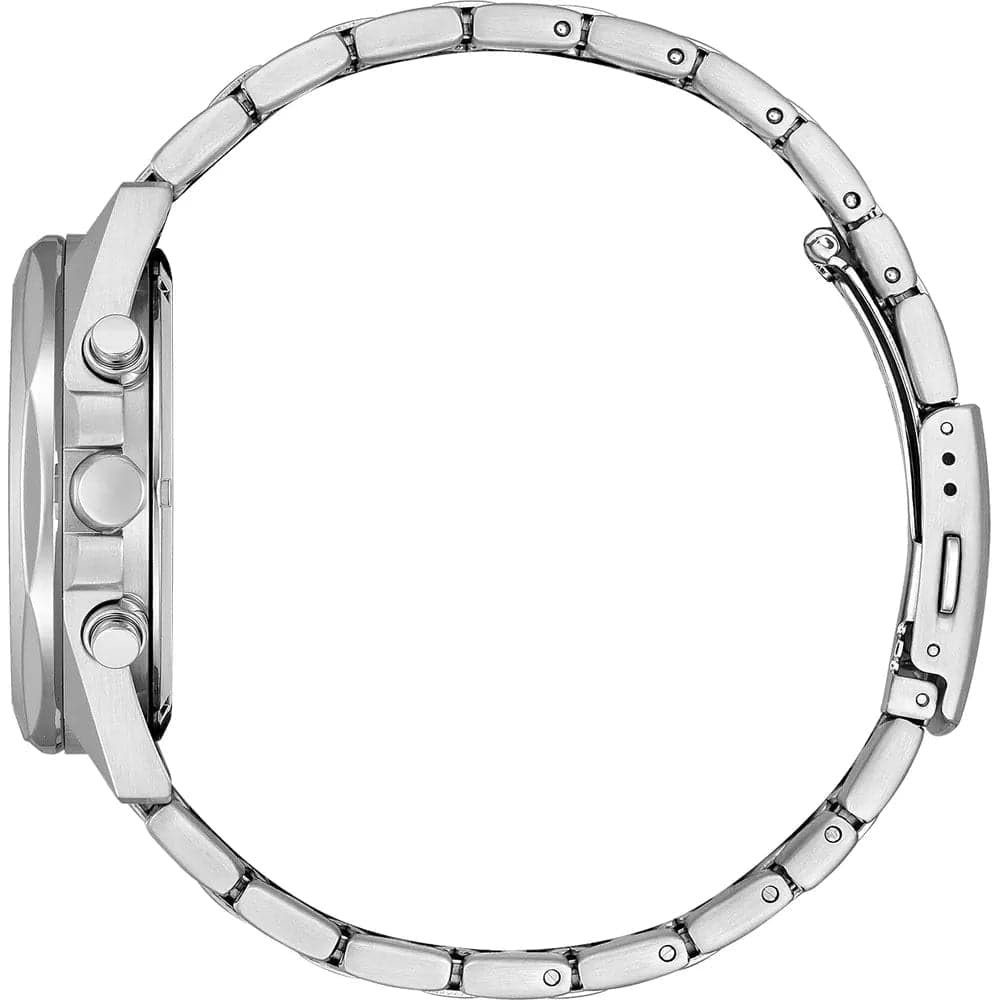 Чоловічий годинник CITIZEN CA4590-81X з аналоговим кварцовим механізмом, стальний ремінець, зелений, браслет, фото №2