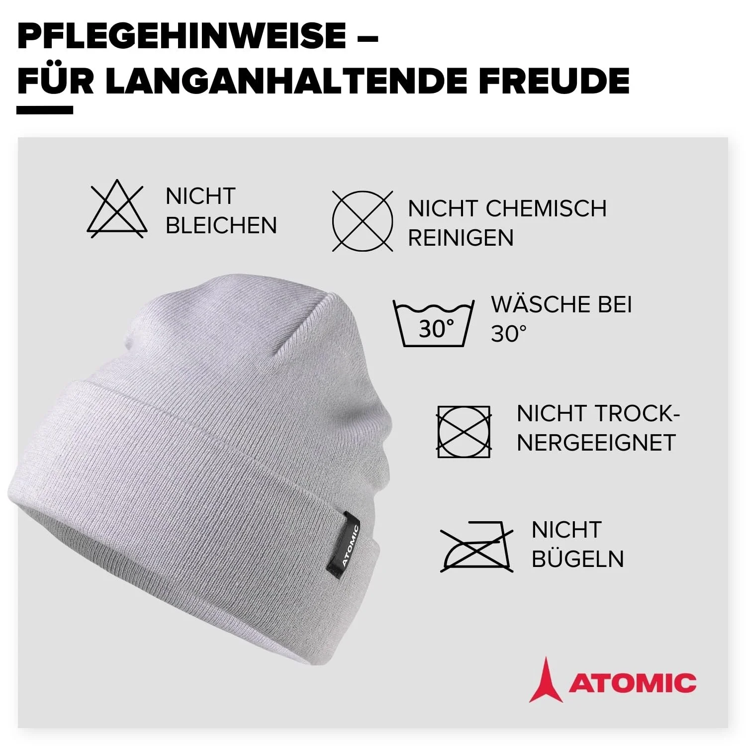 Шапка ATOMIC Alps Kids с закатанным краем, унисекс, фото №4 Шапка ATOMIC Alps Kids с закатанным краем, унисекс, фото №4