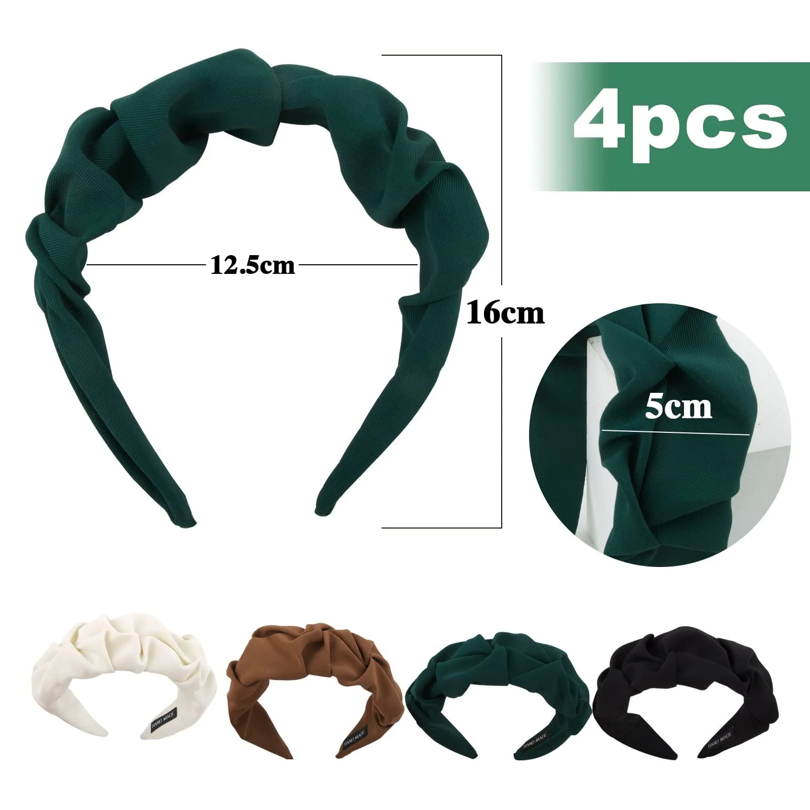 Вінтажний обруч BETESSIN Плісирований, фото №2