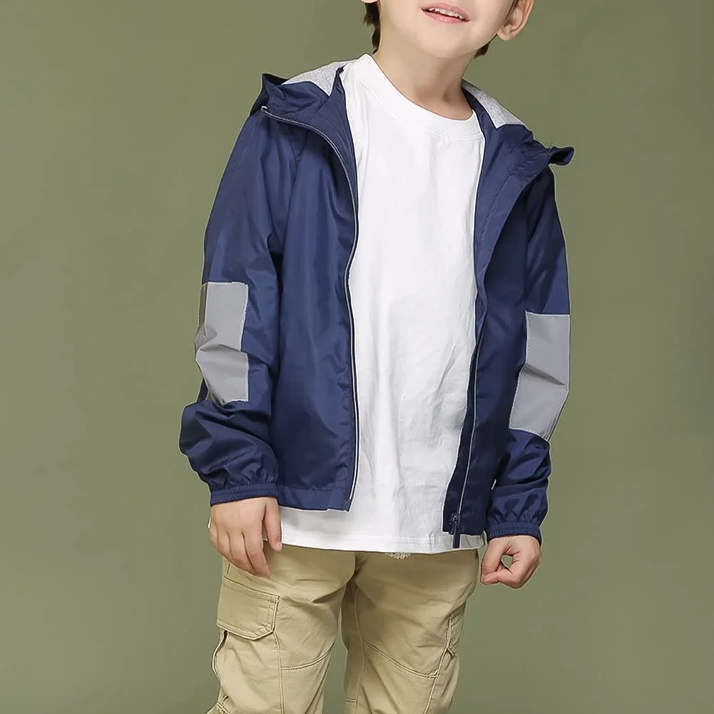 Куртка з капюшоном Volunboy для хлопчиків, вітрозахисне пальто з мультяшним принтом, довгий рукав, фото №2