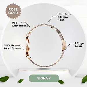 Смарт-часы XCOAST SIONA 2 Rose Gold synthetic.ua - Фото 1