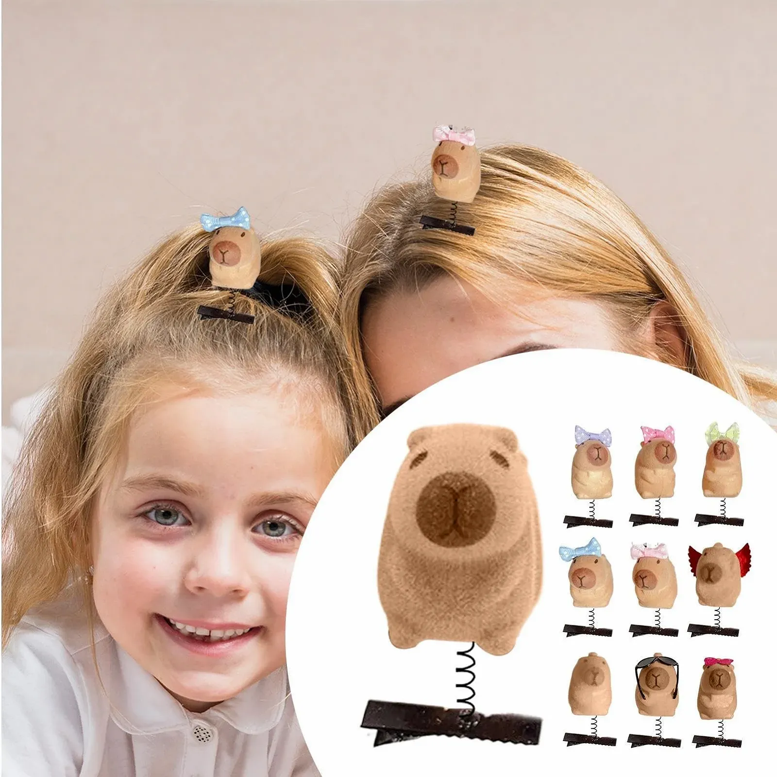 Заколка для волос Capybara, Mодная детская заколка для повседневной носки, Mилые мультяшные аксессуары для волос для девочек, Kрасочный набор заколок, Cтильные заколки для волос для детей, для праздничного использования, фото №3 Заколка для волос Capybara, Mодная детская заколка для повседневной носки, Mилые мультяшные аксессуары для волос для девочек, Kрасочный набор заколок, Cтильные заколки для волос для детей, для праздничного использования, фото №3