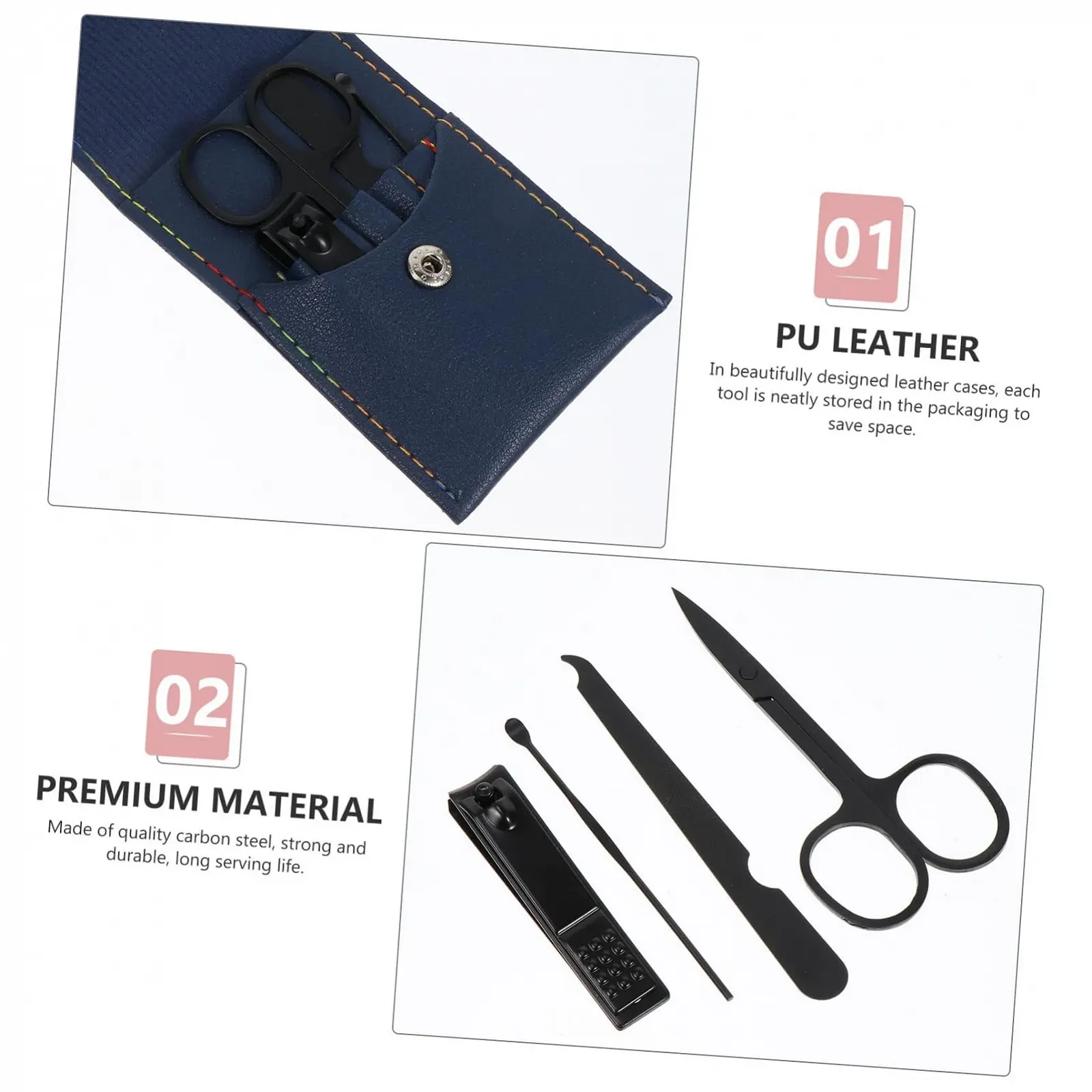 Високоякісний набір для догляду за нігтями рук і ніг, міцний і ергономічний для манікюру та педикюру, фото №5