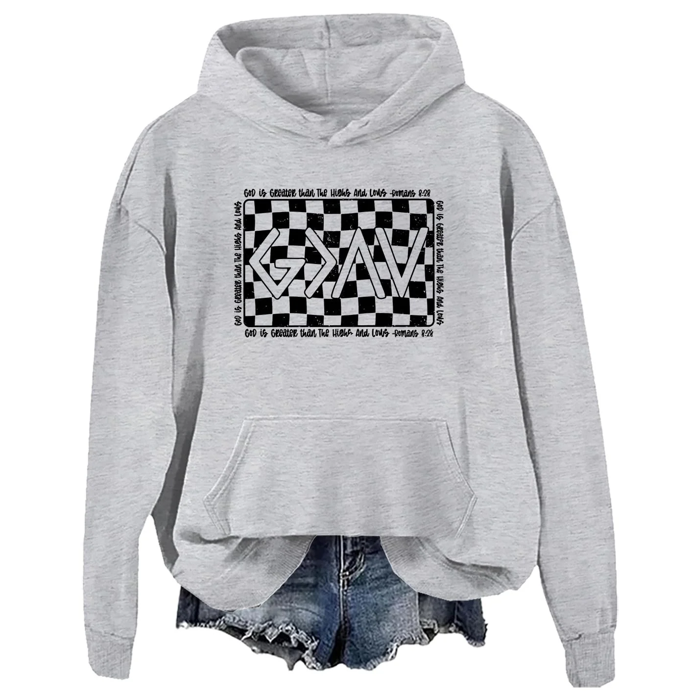 Худи God Is Greater Than High And Lows Вдохновляющее Христианское Худи, фото №1