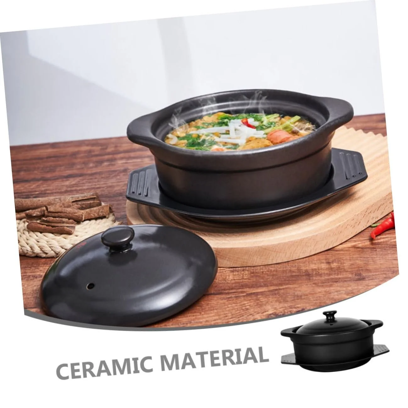 Каструля BESPORTBLE керамічна 1.26 л з кришкою термостійка, фото №6