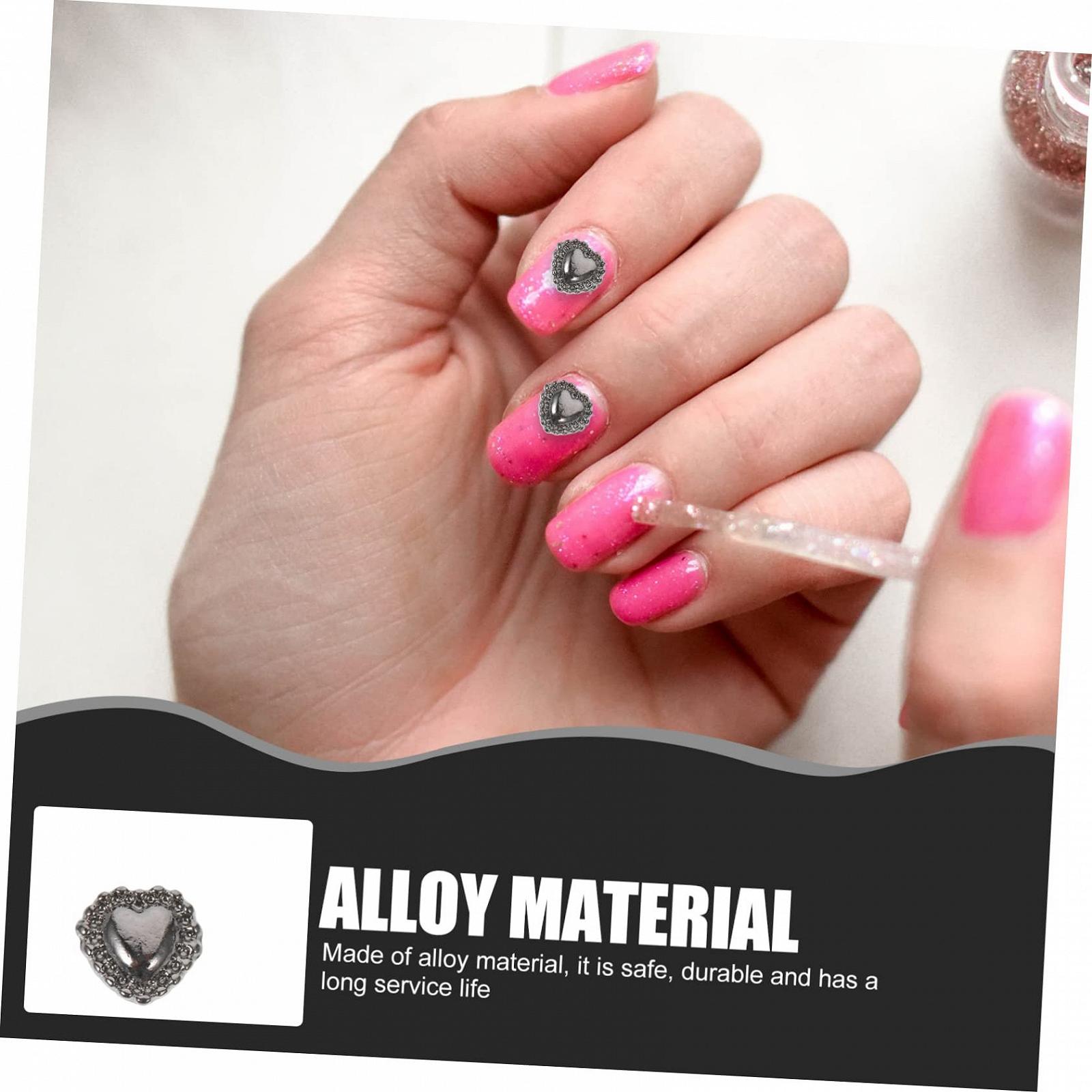 Підвіски для нігтів PLAFOPE 3D Хрестики для нігтів, сріблясті, фото №6