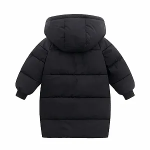 Пуховик JiAmy детский зимний длинный лёгкий с капюшоном для мальчиков. synthetic.ua - Фото 1