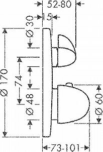 15700000 Термостат Ecostat встроен из зап.вент. synthetic.ua - Фото 1