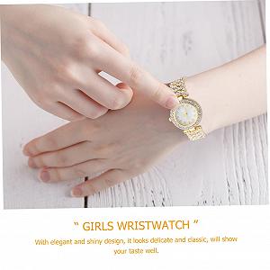 Женские часы LIFKOME Инкрустированные стразами Золотой Стальной браслет synthetic.ua - Фото 1