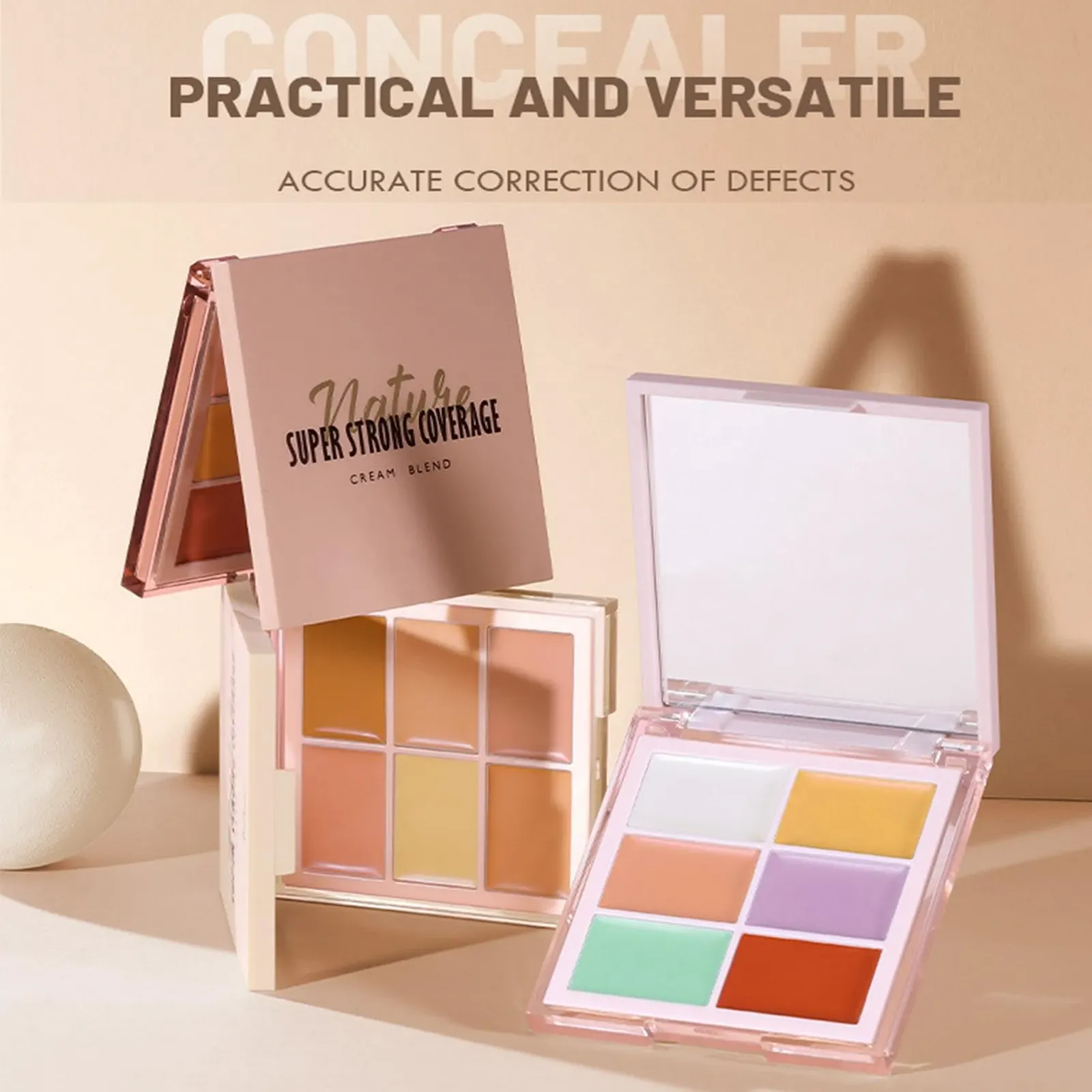 Палетка коректорів Colour Correction Palette 6 кольорів, кремова текстура (01), фото №6