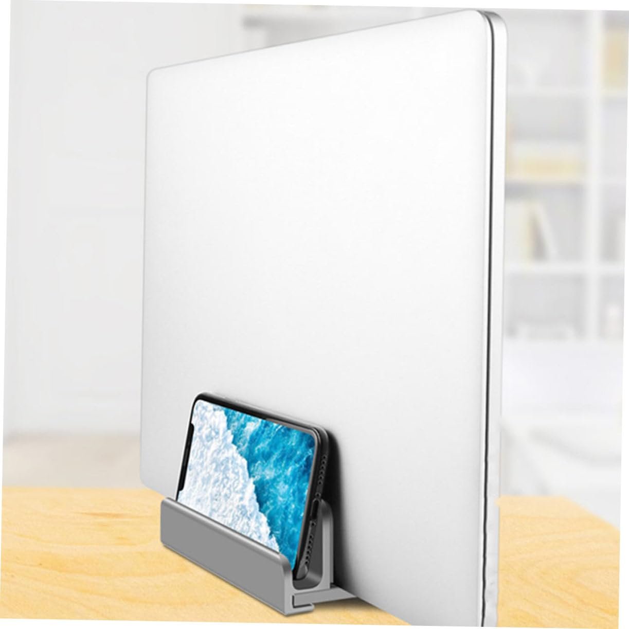 Регулируемая Подставка для Ноутбука Вертикальная Подставка для Ноутбуков для Экономии Места на Рабочем Столе, фото №7