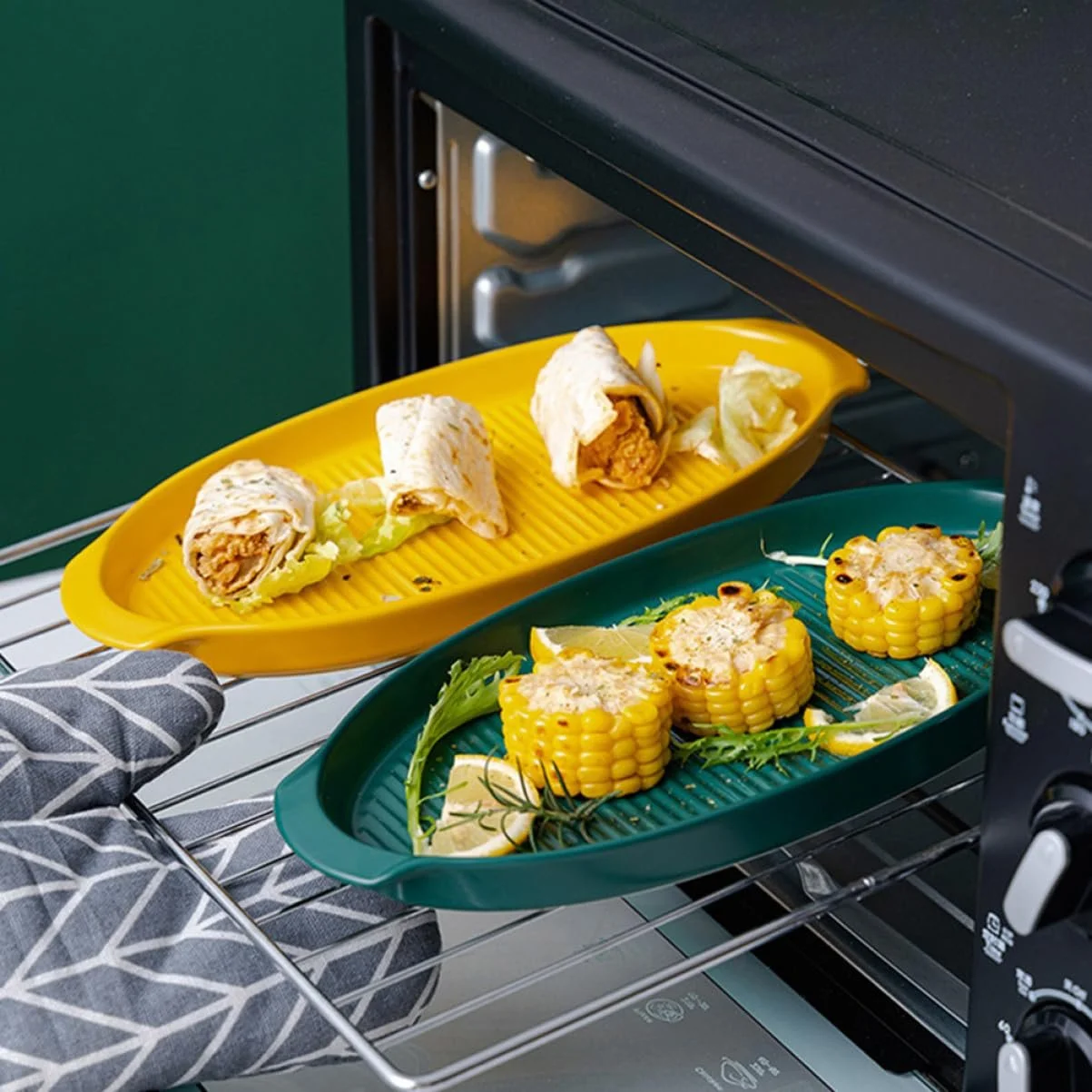 Форма для выпечки Cabilock керамическая овальная с двумя ручками Желтая (S), фото №4