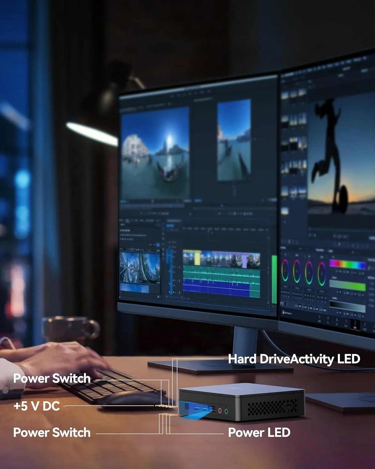 Міні ПК GEEKOM Air12 Lite / Intel N100 / RAM 8GB / SSD 256GB / 1 x HDMI / LAN / Wi-Fi 5 / Bluetooth 5.1 / Windows 11 Pro / Чорний, фото №8