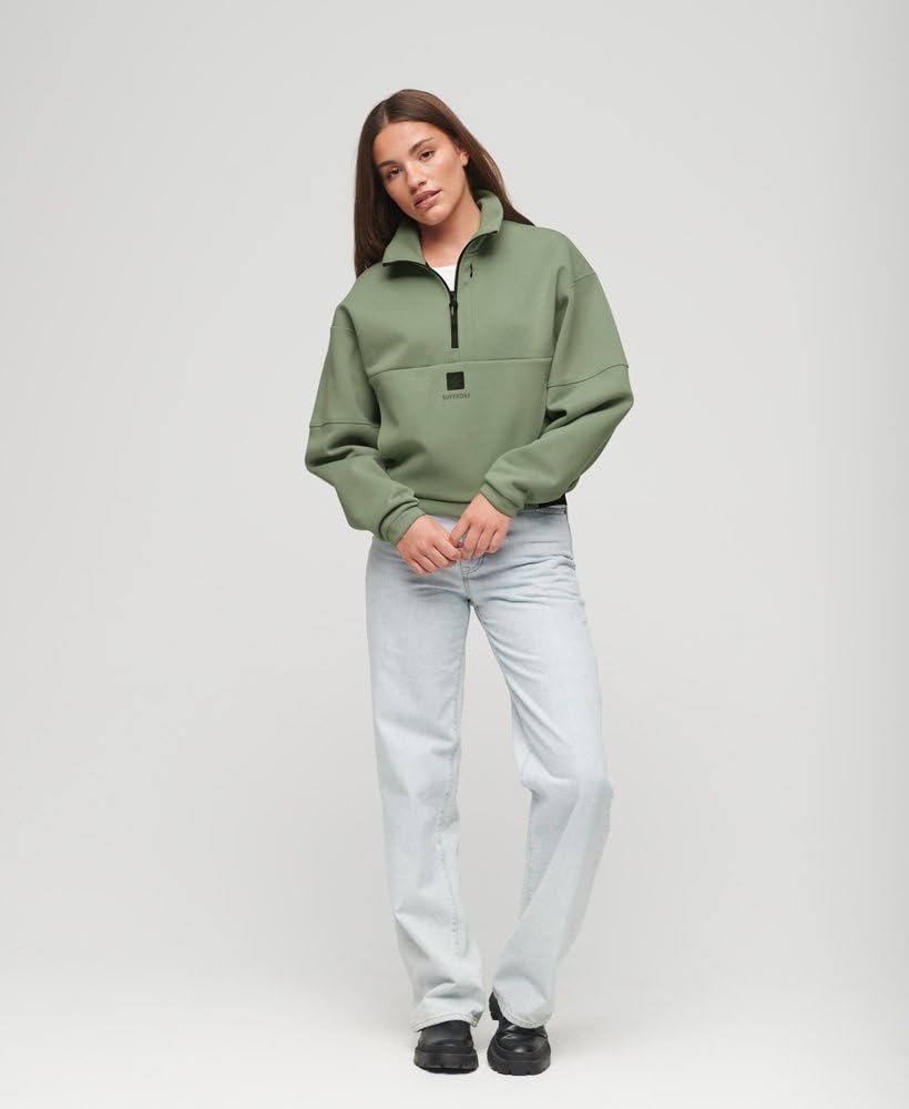 Женская Толстовка Superdry Code Tech Half Zip Boxy Sweat, фото №4