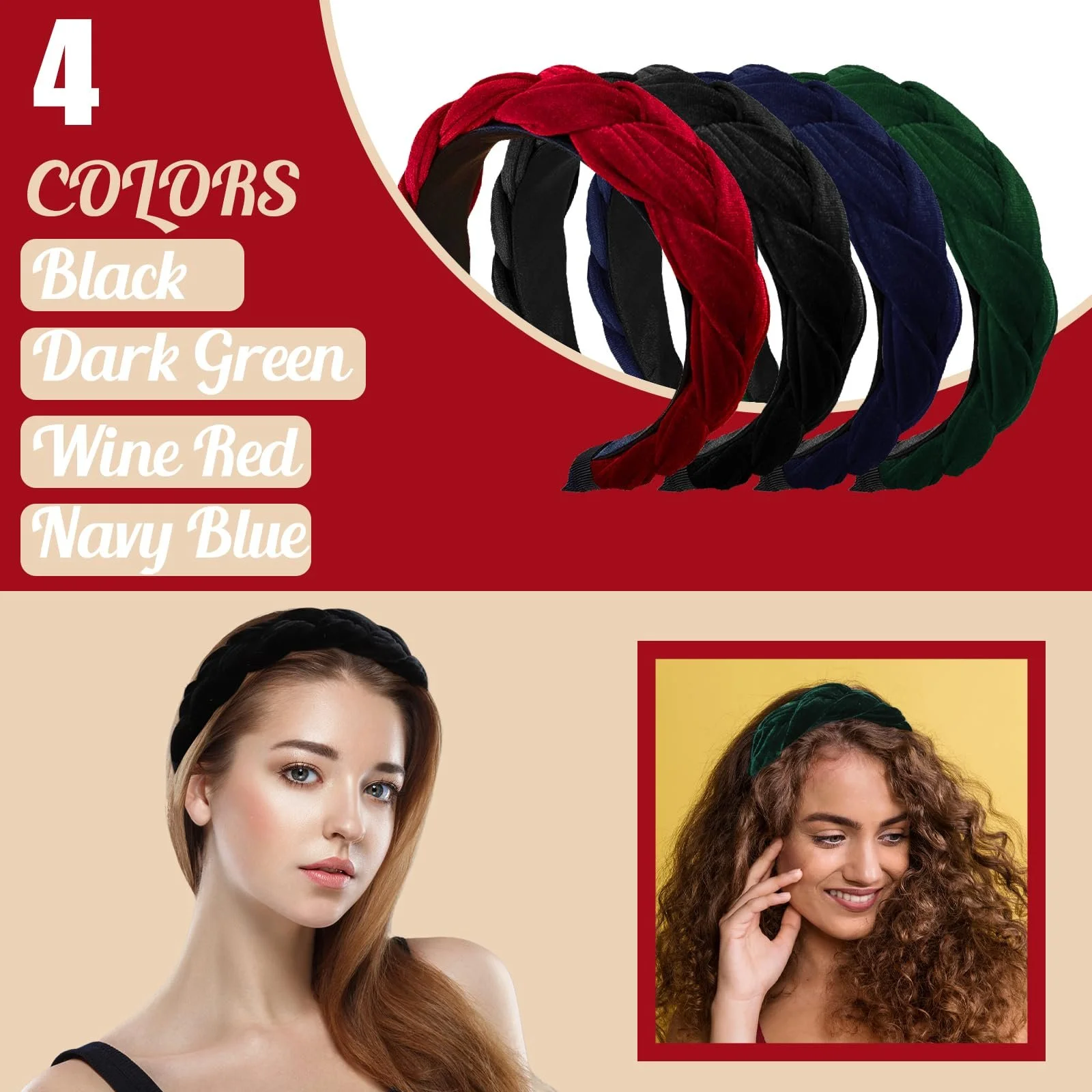 Обруч Оксамитовий Плетений, фото №3