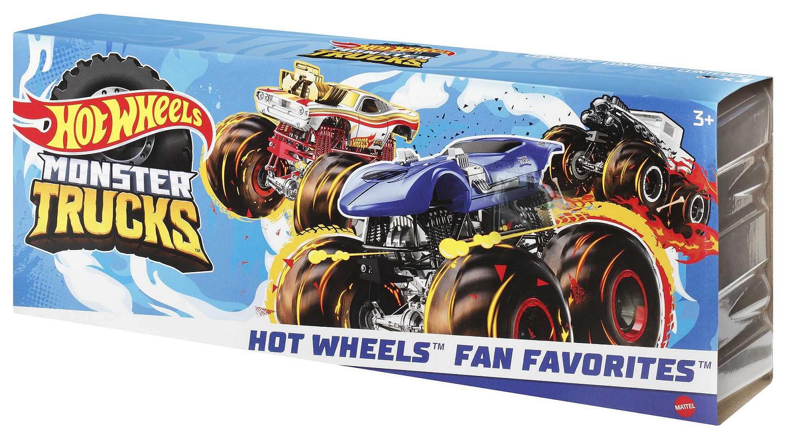 Іграшкові машини Hot Wheels Monster Trucks Creatures Пак 3 шт 1:64 Shark Wreak, Piran-ahh & Mega Wrex Іграшка для дітей від 3 років, фото №1