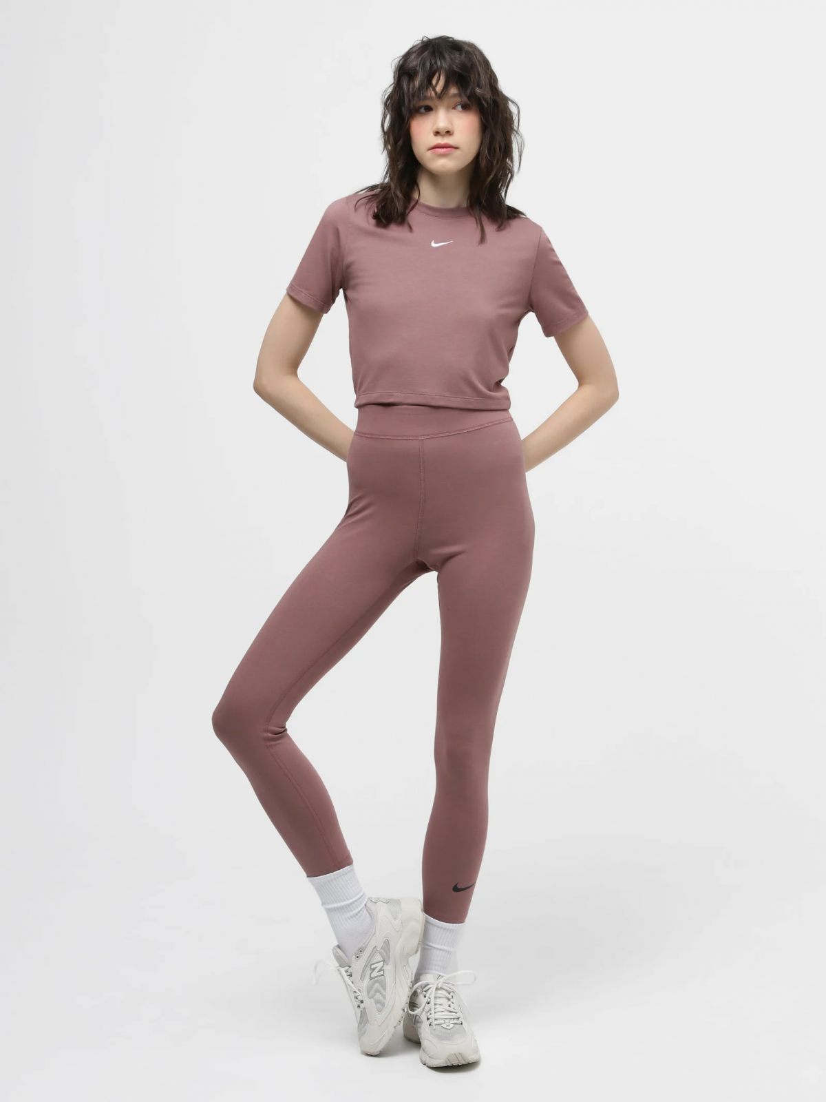 Леггинсы Nike NSW NK CLSC HR 7/8 TIGHT LBR DV7789-208 Лиловый XS, фото №4