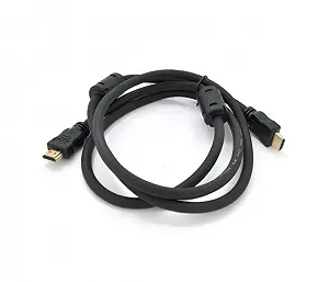 Кабель Ritar PL-HD348 HDMI-HDMI Ultra HD 4K 1080P 1.5m, v1,4, OD-7.3mm, з фільтром круглий Чорний коннектор Gold Pack Q150 - Фото 1