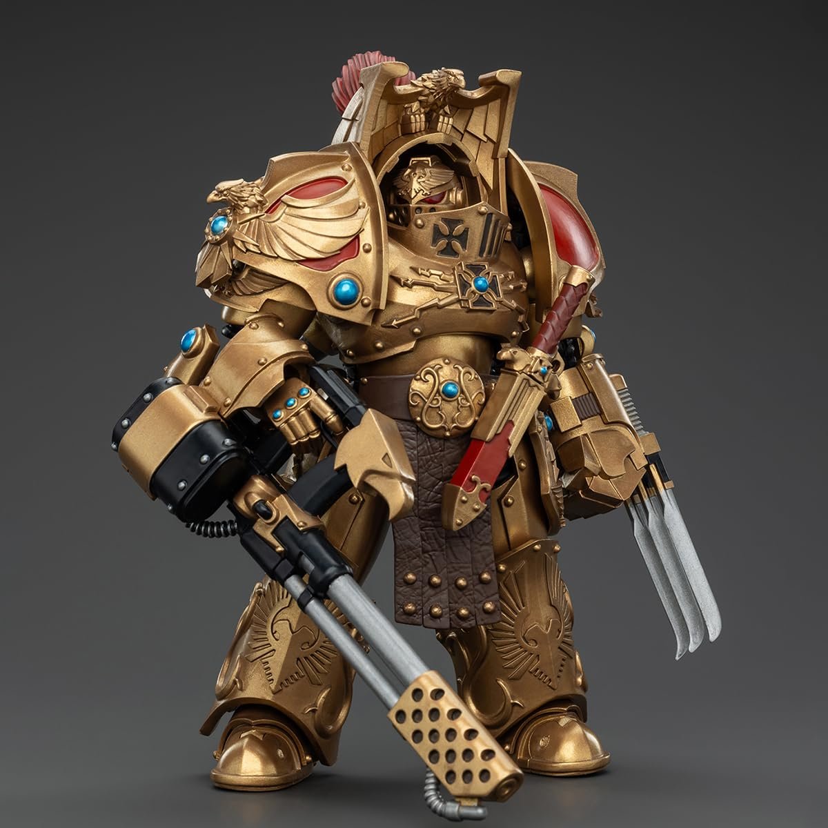 Фигурка Joytoy Warhammer The Horus Heresy 1/18 Legio Custodes Aquilon Terminator Squad Aquilon с огненным копьем Infernus JT00768, фото №8
