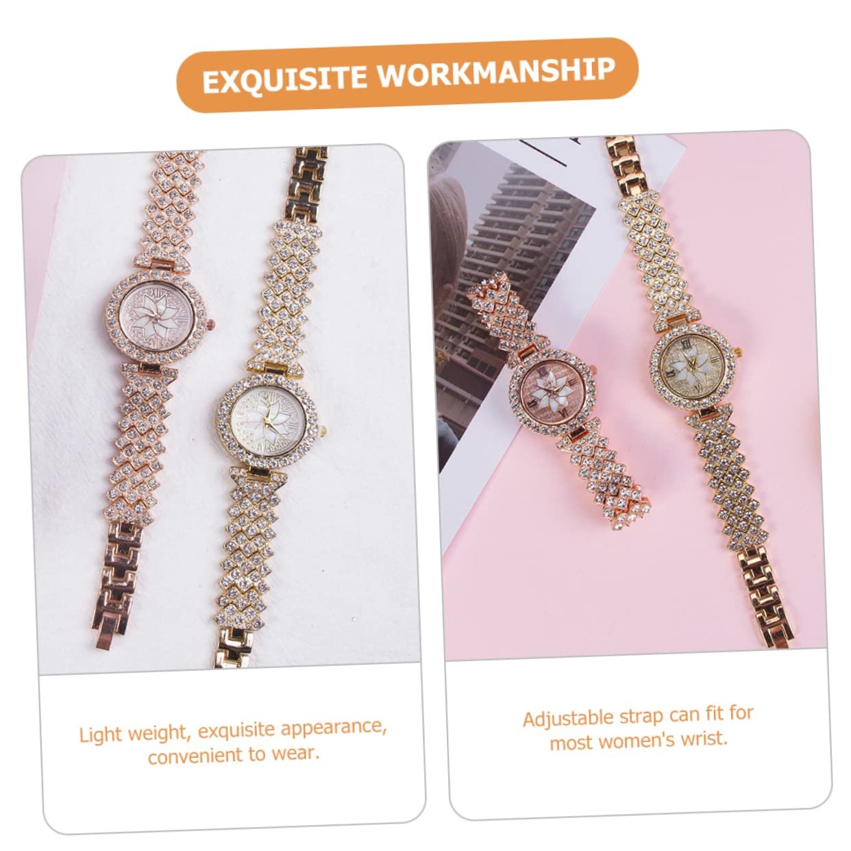 Жіночий наручний годинник Healvian з дизайном зі стразами, кварцовий, фото №9 Жіночий наручний годинник Healvian з дизайном зі стразами, кварцовий, фото №9