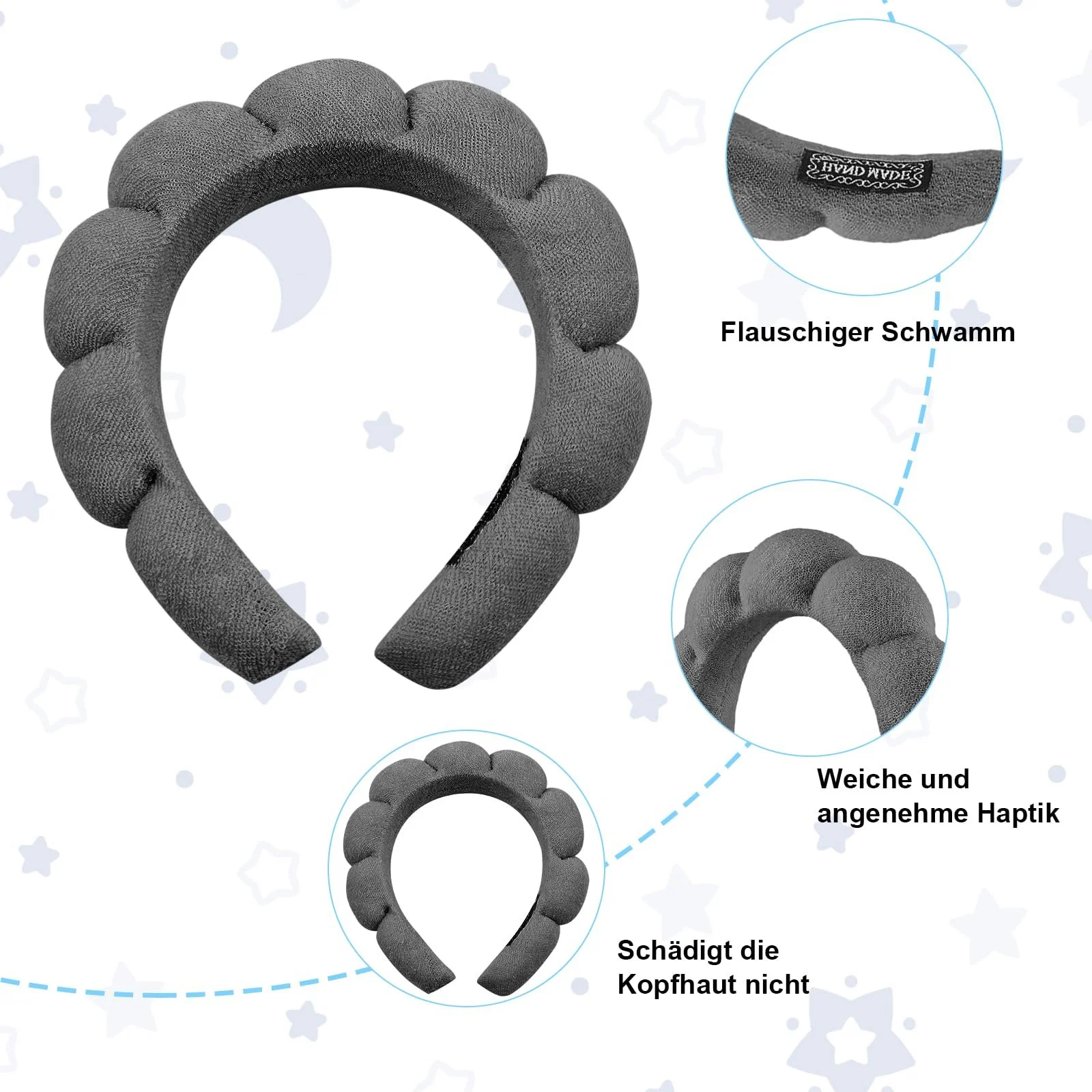 Набір обручів для волосся 4 шт, фото №5