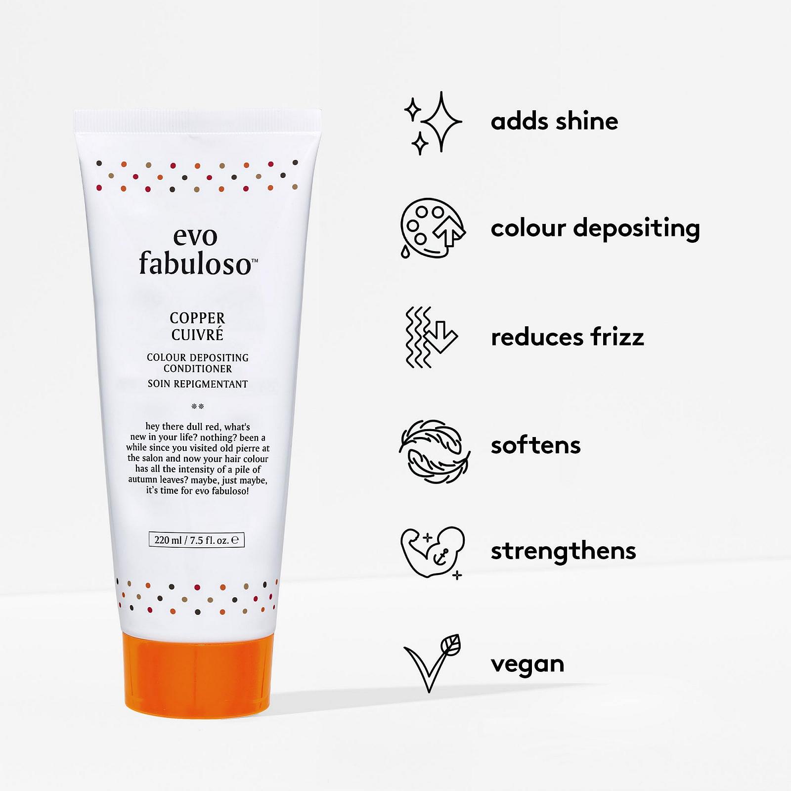 Кондиционер Evo fabuloso Colour Intensifying Copper 220 мл, фото №2 Кондиционер Evo fabuloso Colour Intensifying Copper 220 мл, фото №2