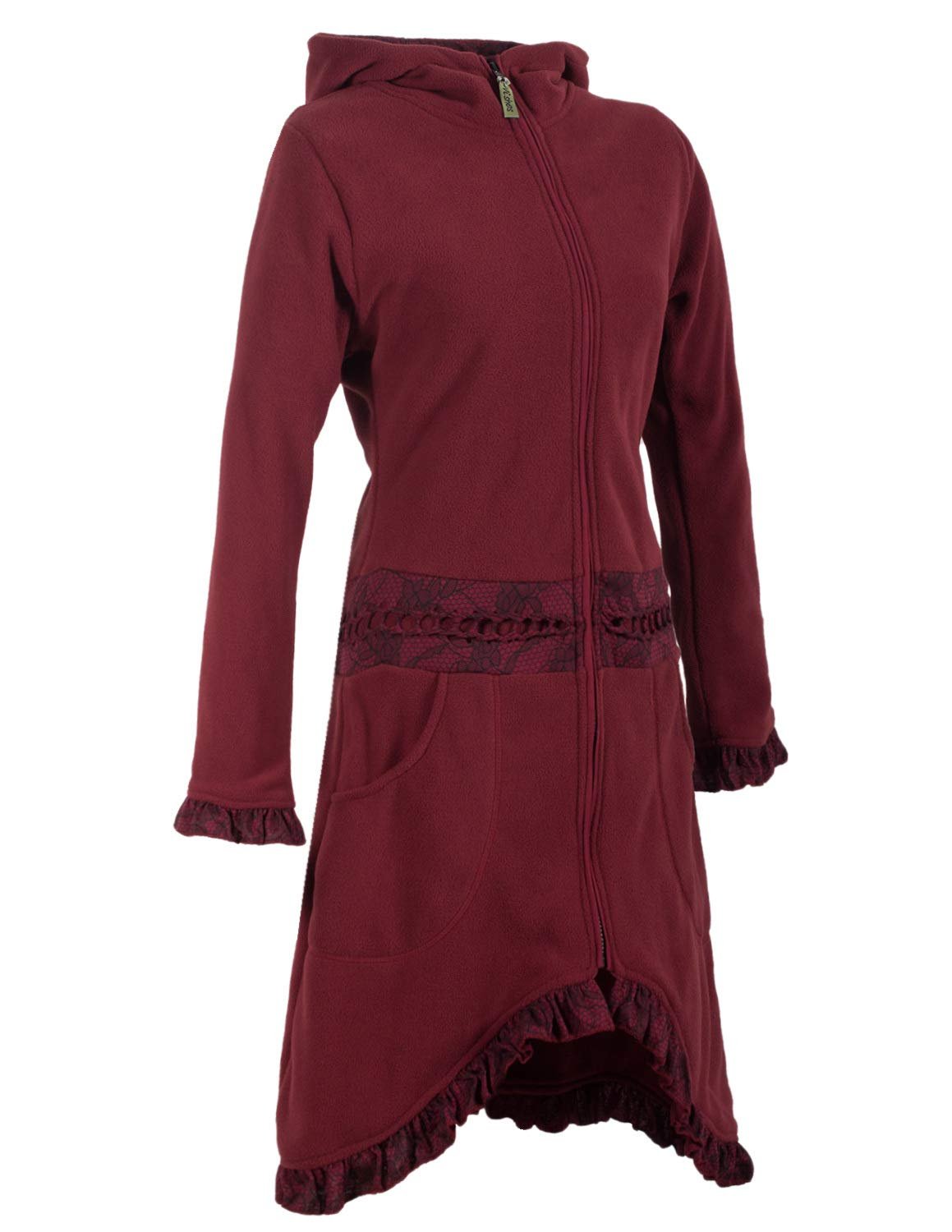 Пальто Vishes Elf Флисовое Теплое с Капюшоном и Рюшами, фото №4 Пальто Vishes Elf Флисовое Теплое с Капюшоном и Рюшами, фото №4